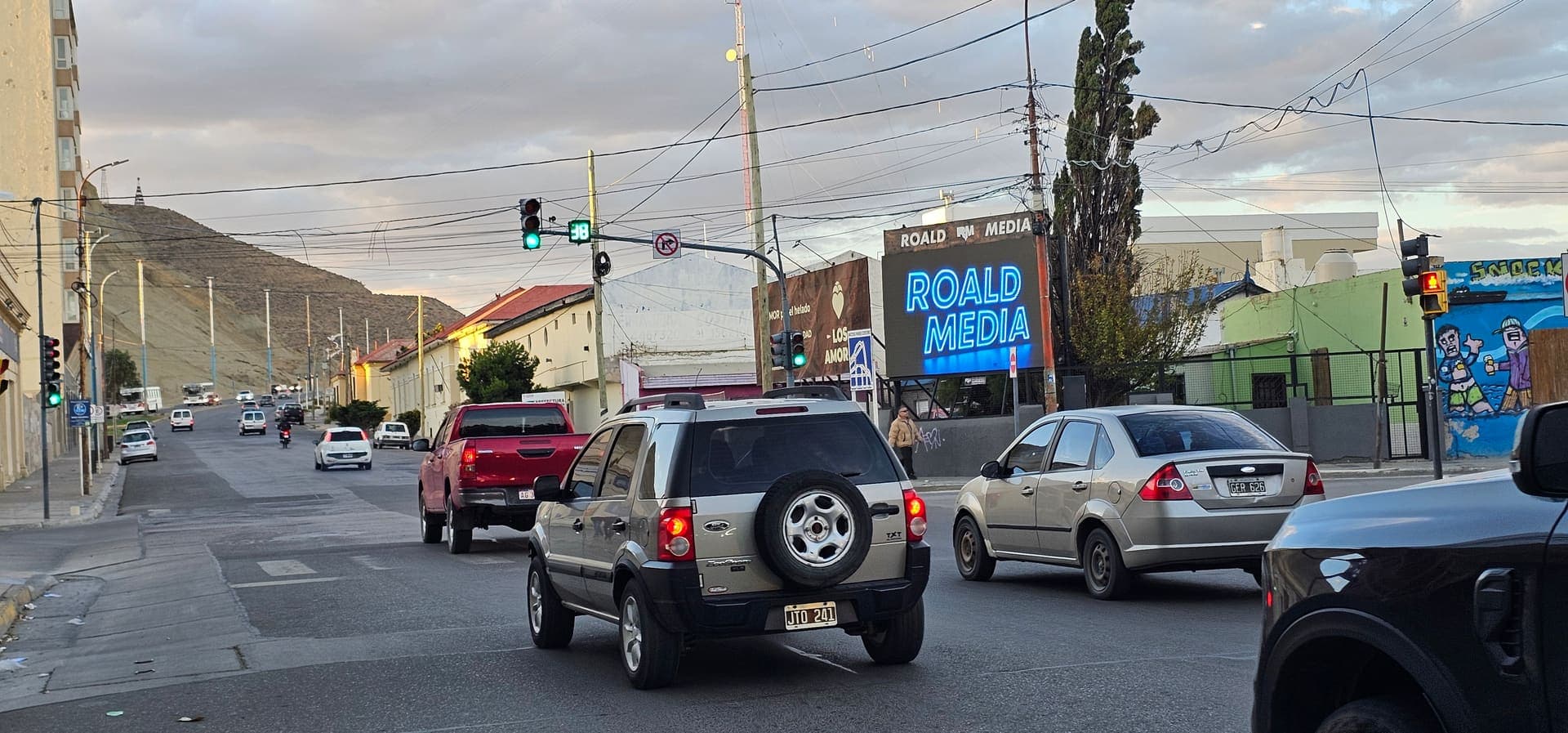 Pantalla LED — Ruta 3 y San Martín, Comodoro Rivadavia